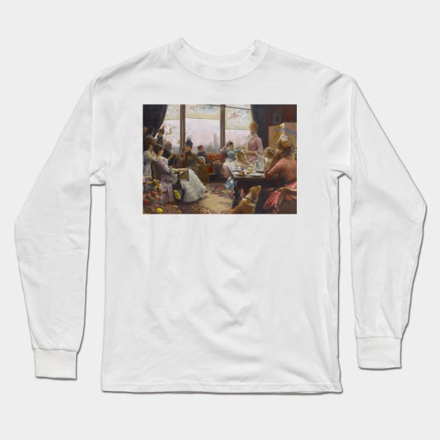 Five O'Clock Tea by Julius LeBlanc Stewart Long Sleeve T-Shirt by Classic Art Stall